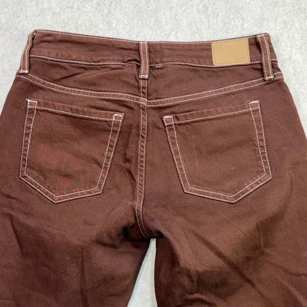 Aeropostale Jeans Flare Womens 2R Low Rise Brown Y2K Boho Indie Western Twee - Image 6