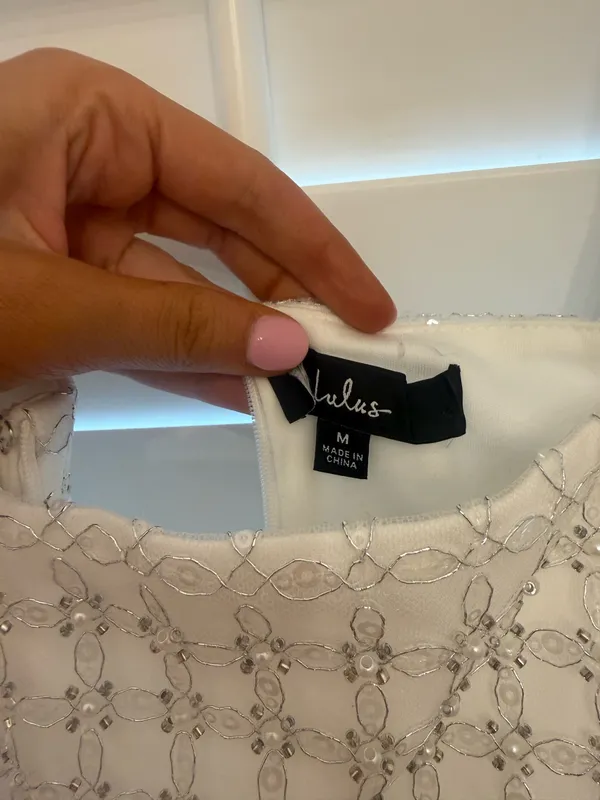 Lulus Pearl White Dress - Image 3
