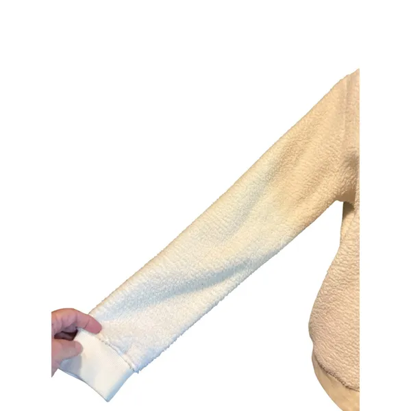 Lucky Brand Cream Fleece Sherpa Top NWT SZ Med Long Sleeves Minimalist Lagenlook - Image 7