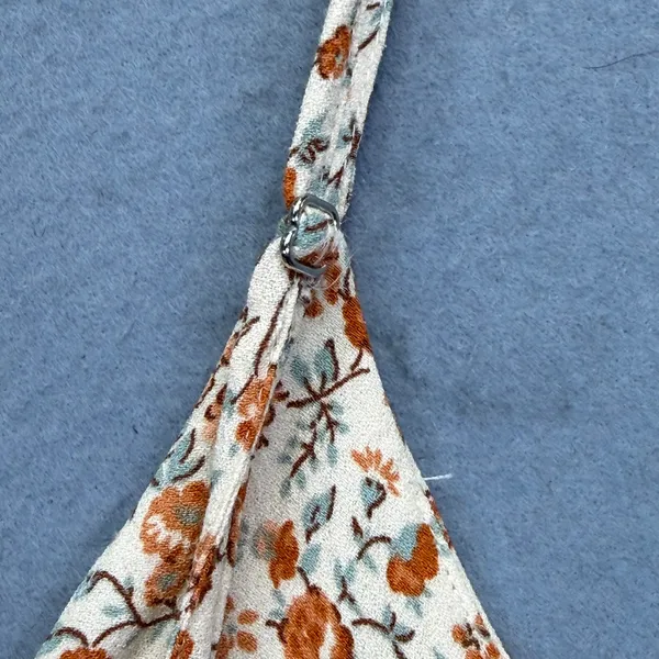 Reformation Floral V-Neck Camisole Top Cream Orange XL 22587 RN143248 - Image 7