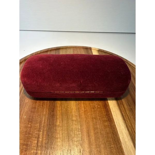 Gucci Burgundy Velvet Hardshell Sunglasses CASE ONLY Satin Lined Designer - Image 4