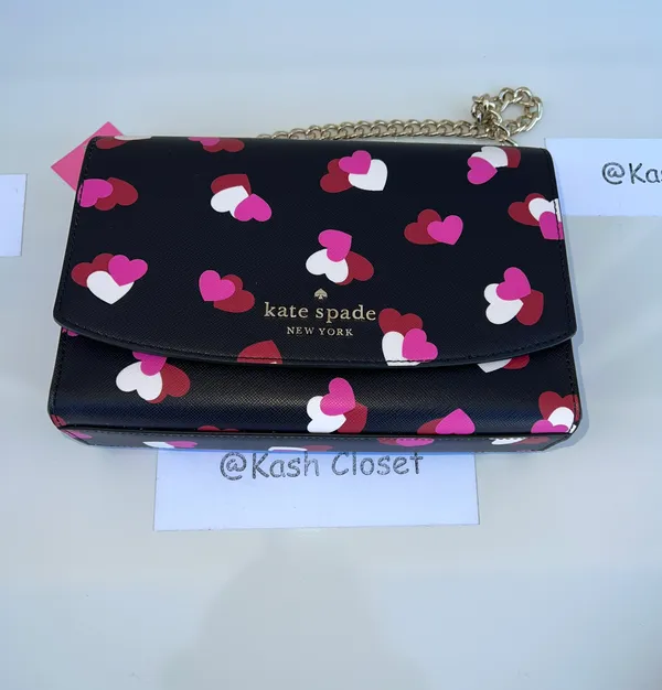 Kate Spade Carson Flutter Hearts Printed Crossbody Bag & Purse - Image 9