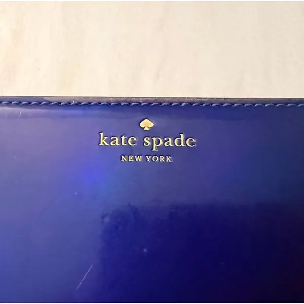 Kate Spade royal blue patent leather continental wallet - Image 3