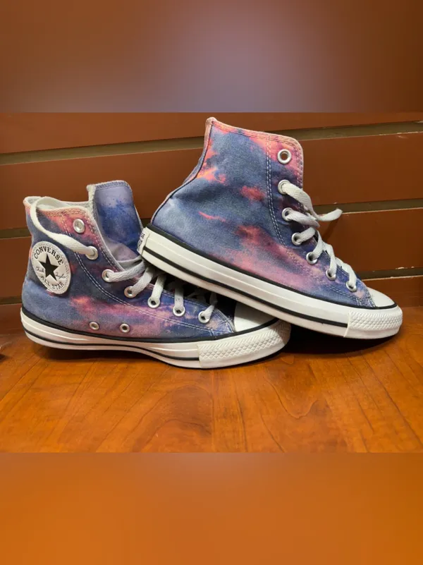 Converse Chuck Taylor All Star High Top Tie-Dye Galaxy Sneakers Size 8 - Image 2