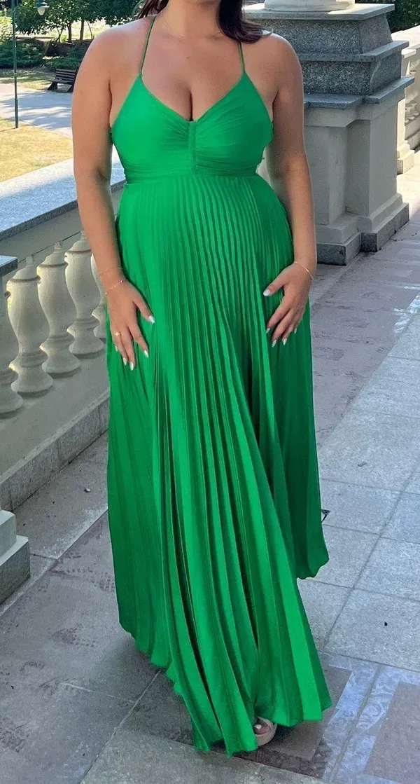 Mango Green Maxi Dress - Image 2