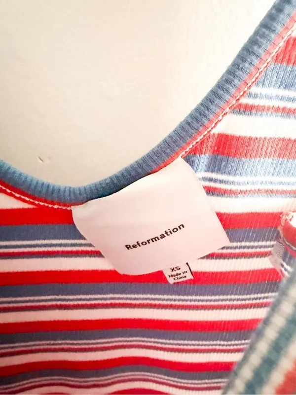 Reformation Taylen Knit Stripe Sleeveless Mini Dress Size XS - Image 6