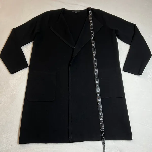 J. Crew Juliette Collarless Sweater Blazer Size S Open Front Wool Blend Preppy - Image 11