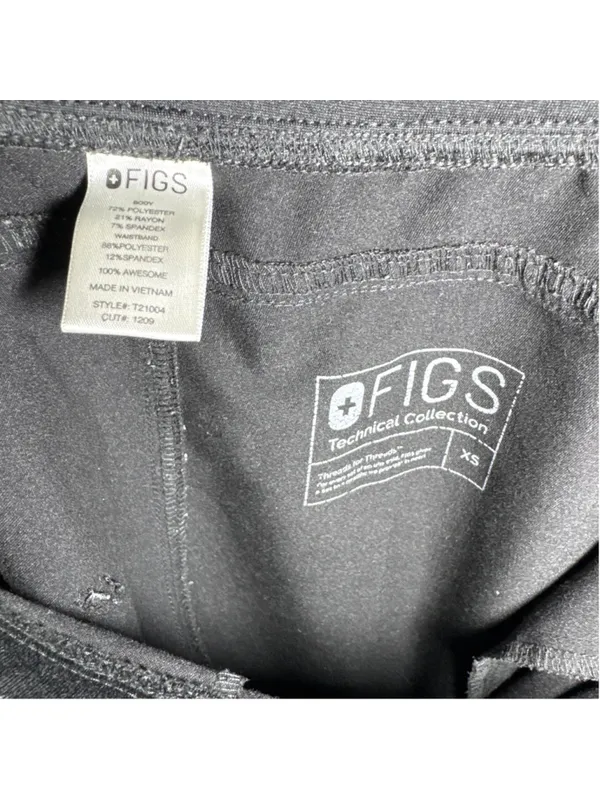 FIGS Technical Collection Scrub Pants XS Black 29” inseam - Image 4