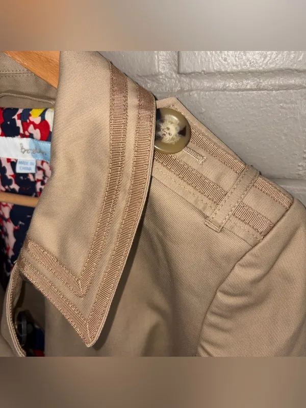 Boden Khaki Trench Coat 10P Tan Size 10 - Image 6
