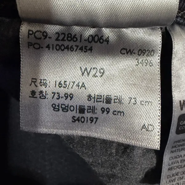 Levis Premium Wedgie Straight Jeans Womens 29 x 26‎ in Dark Wash Black High Rise - Image 4