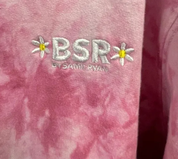 BSR By Samii Ryan Medium Pink Tie Dye Hoodie Pullover - Image 2
