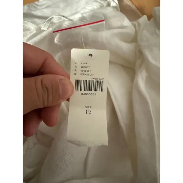 Anthropologie Off The Shoulder Button Midi Dress Size 12 Prairie Cottage‎ New - Image 7
