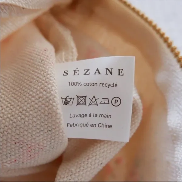 Sézane Floral Cosmetic Pouch with Pink Accents - Image 5