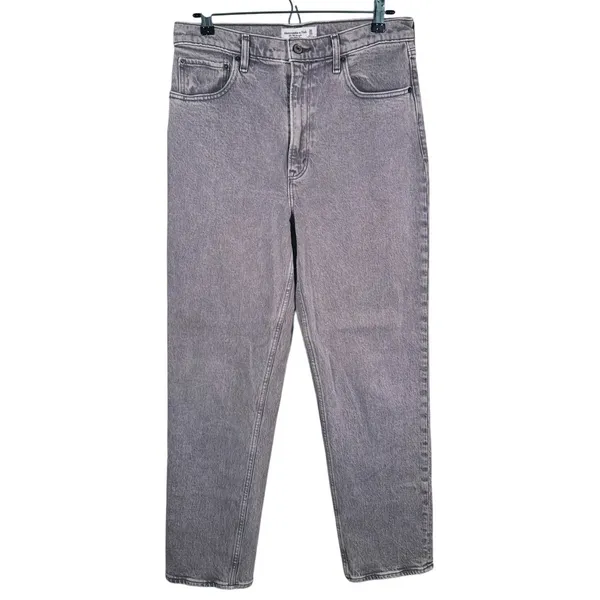 Abercrombie & Fitch 90s Straight Ultra High Rise Jeans Size 30 (10) Gray Y2K - Image 2