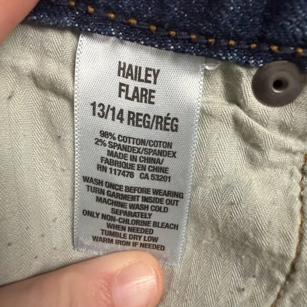 Aeropostale Hailey Flare Jeans Juniors 14 Blue Med Wash Mid Rise Stretch Denim - Image 8