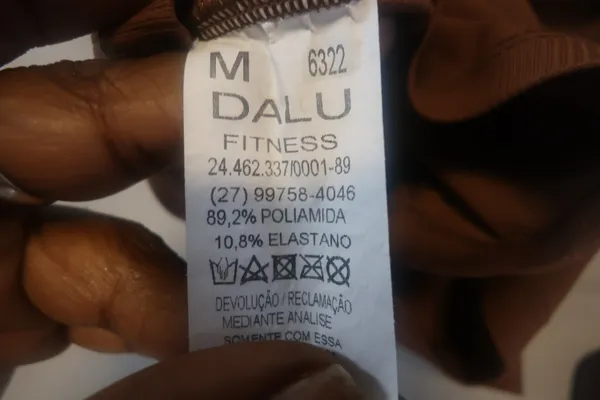 Dalu Fitness active workout ribbed tank top exercise in brown size medium. - Image 8