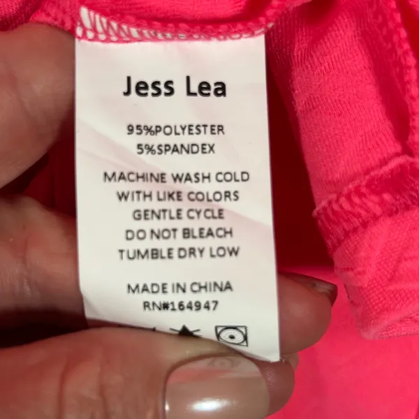Jess Lea Pink Quilted Half Zip Polo Collar Shift Dress Small Hot Pink‎ Sporty - Image 5