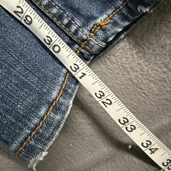 Aeropostale Hailey Flare Jeans Juniors 14 Blue Med Wash Mid Rise Stretch Denim - Image 9