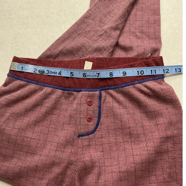 Intimately Free People Burgundy Waffle Knit Jogger Pajama Pants XS - Image 3