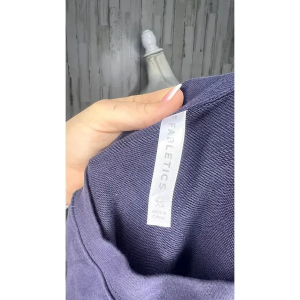 Fabletics Women's XS‎ Navy Blue Long Sleeve Crew Neck Sweatshirt - Image 6
