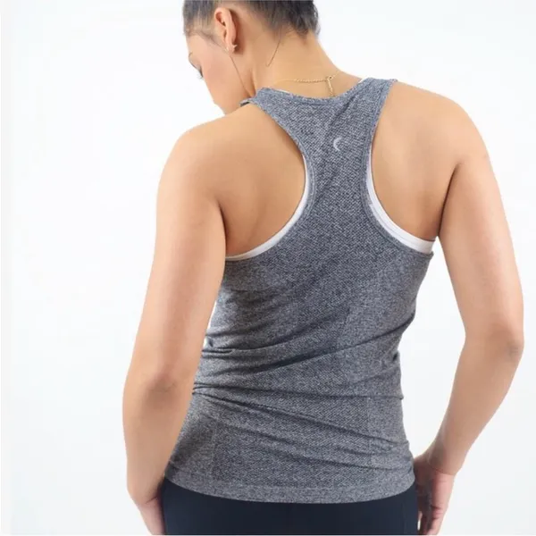 Zyia Active Gray Fog Copper Charged Racerback Tank, EUC, Size Medium - Image 3