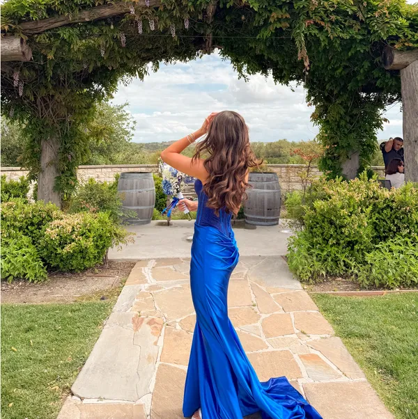 Prom Dress Blue Size 0 - Image 3