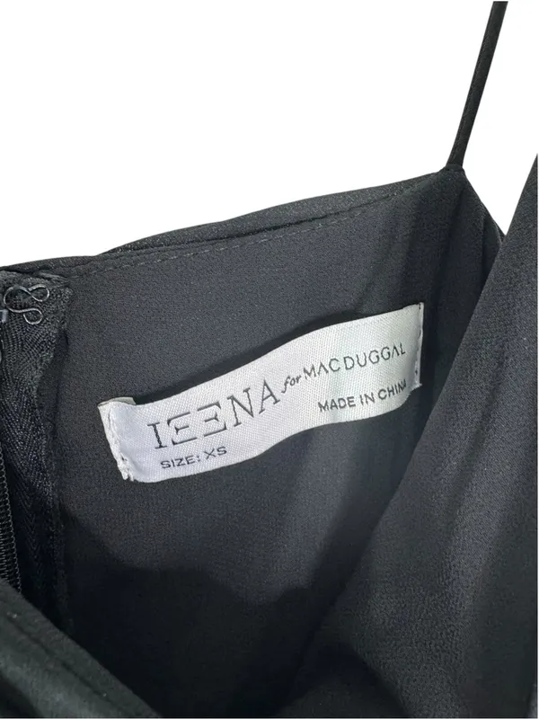 NWT Mac Duggal Ieena 70099 Faux Wrap Black Formal Dress Size XS - Image 8
