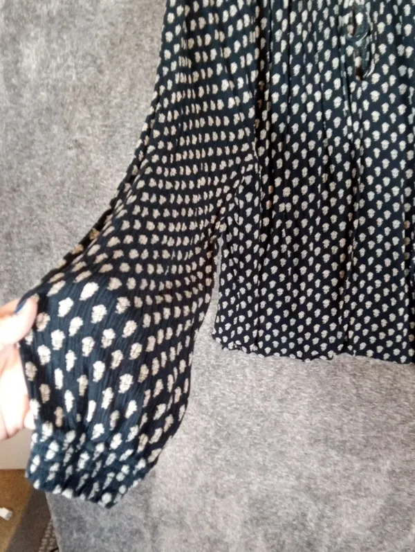 Faherty Emery Peasant Blouse Womens L gauze Boho Cottage Viscose Womens - Image 5