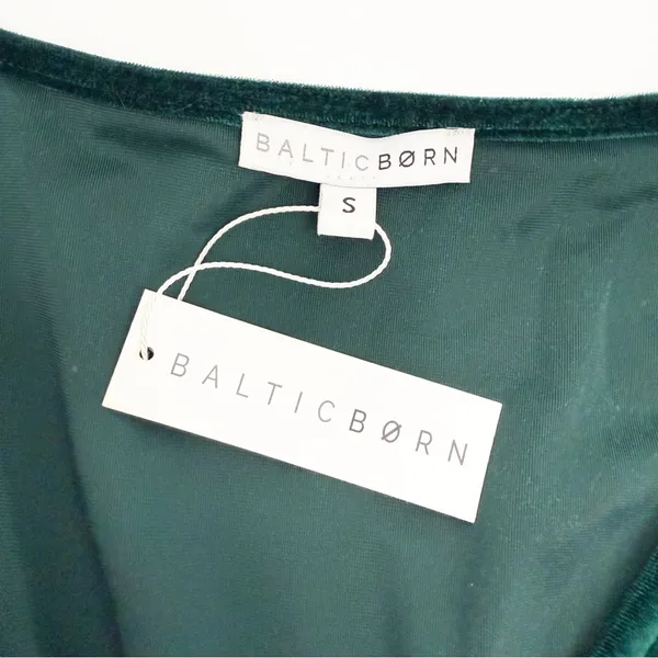 Baltic Born Meghan Velvet Wrap Maxi Dress Emerald Green Holiday Party Christmas - Image 11