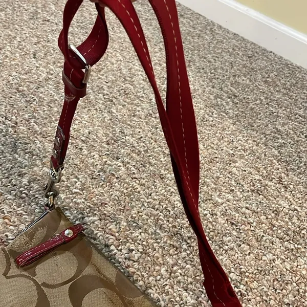 Womens Coach Signature Stripe Crossbody Bag - Image 4
