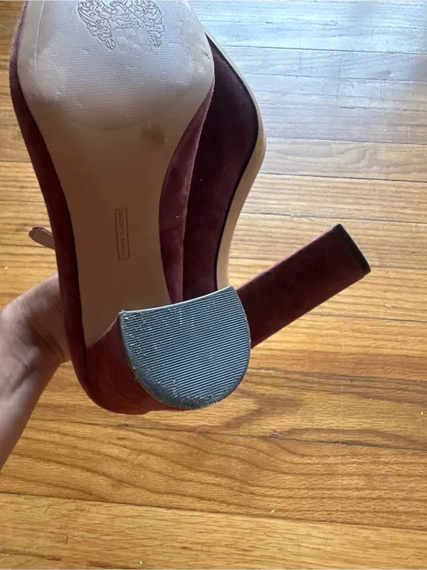 Vince Camuto Plum Suede Mary Jane Block Heels Sz 8.5M - Image 8