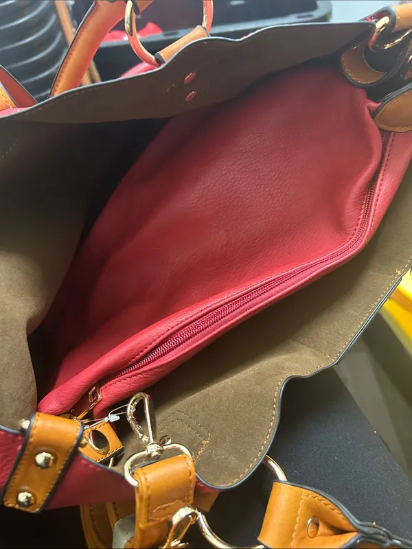 Women’s 2 pc Satchel Bag (Red) NWT Red - Image 7
