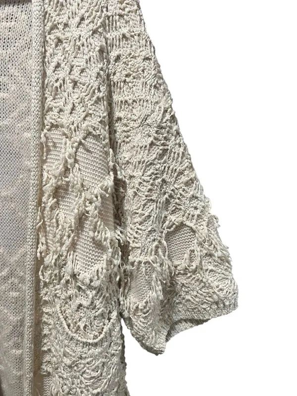 Akemi + Kin Anthropologie Textured Fringe‎ Blanket Cardigan OS - Image 6
