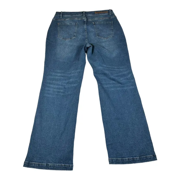 Standards & Practices Bootcut Jeans Women's Size 14 Whiskered Blue Denim - Image 10