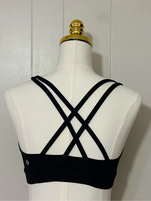 Lululemon Energy Bra Black Medium Support Size 6 W2326S - Image 5