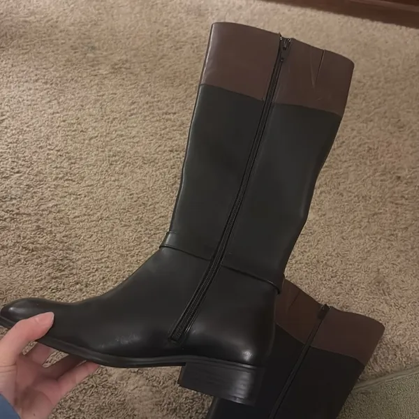 Lauren by Ralph Lauren Makaila Women's Brown/Black Polo Riding Boots Sz 7.5 EUC - Image 8