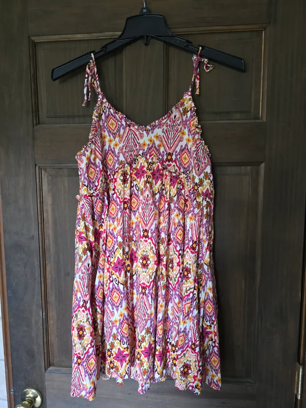 O Patrons of Peace Multicolor Sleeveless Top in Pink, Yellow & Purple Small - Image 5
