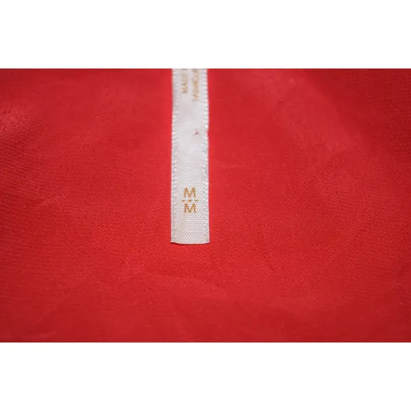 Free People‎ Star Eyes Top Women M Red NEW Crinkle Satin Tie Front Long Sleeve - Image 7