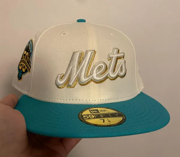 Hat club noho exclusive Rushmore saucy pack New York Mets 50th anniversary patch size 7 1/4 brand new - Image 2
