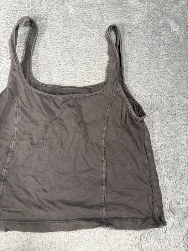 Aerie Gray cropped Tank Top medium - Image 3