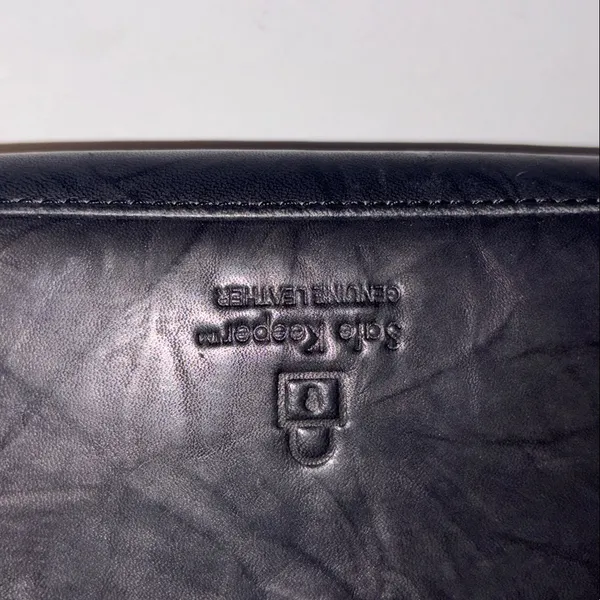 Safe Keeper Black Genuine Leather Wallet Multiple Card Holders Snap/Zip Closure - Image 5
