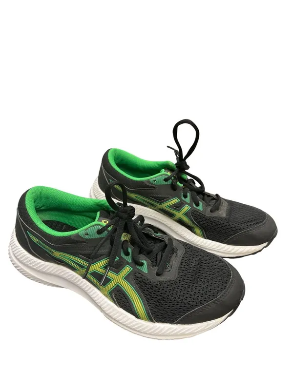 Asics Contend 8 wms black green leather fabric low sneakers sz 6.5 SKU 10-142 - Image 15