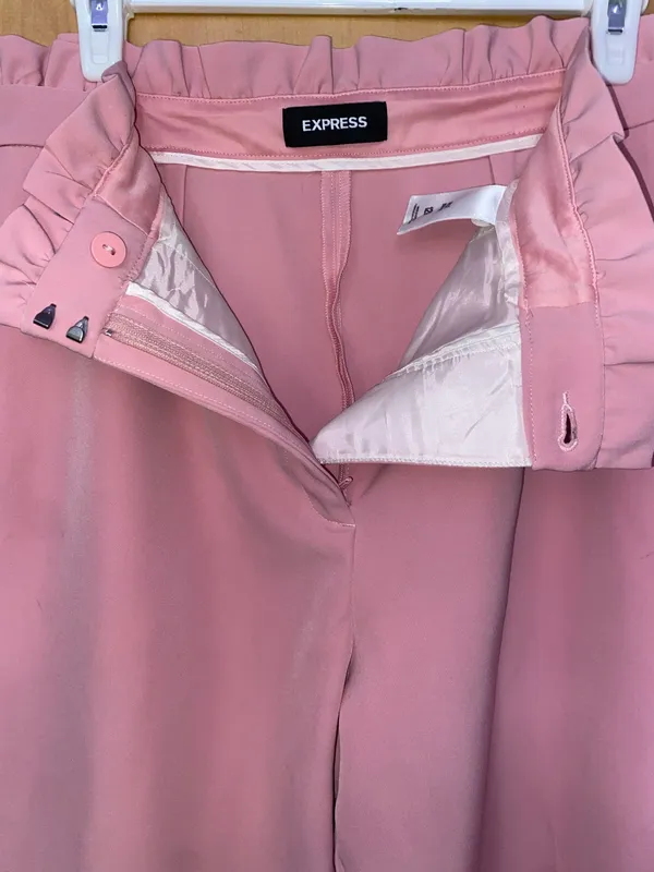 Express Pink High Rise Ankle Tailored Tapered Trouser 12R - Image 2