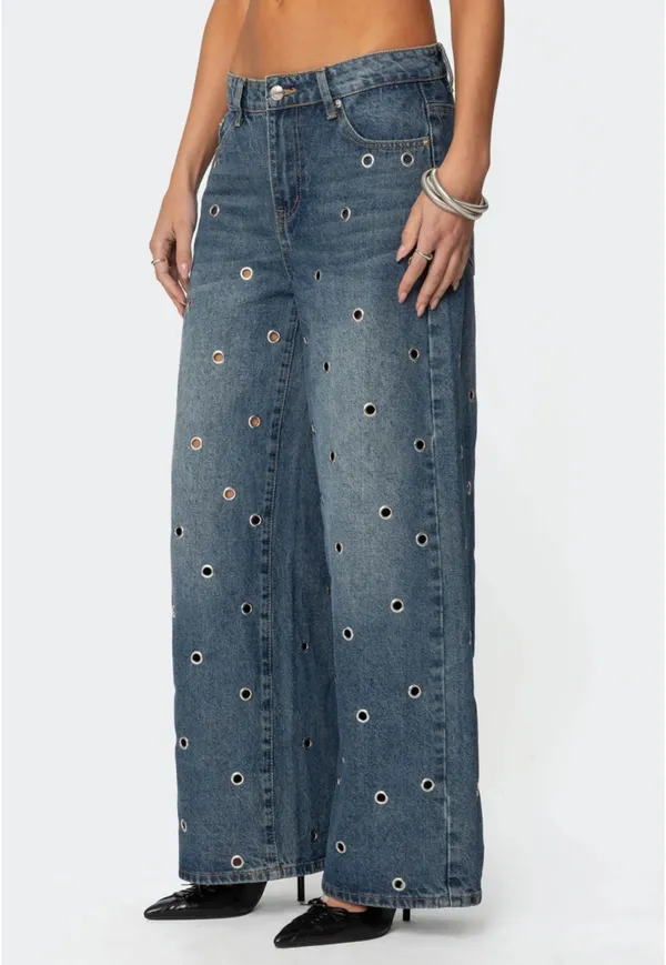 Jaimie Grommet Low Rise Jeans - Image 9