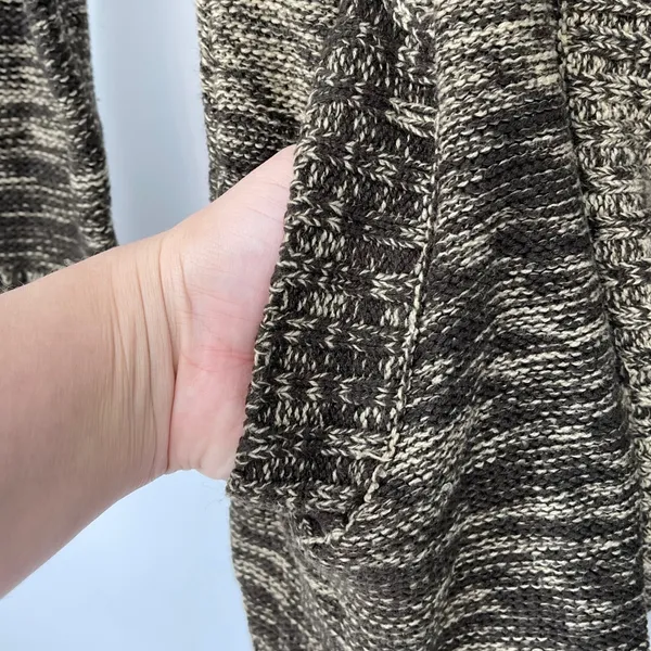 Womens Marled Knit Cardigan Sweater Button‎ Front Shawl Collar Pockets Small - Image 4