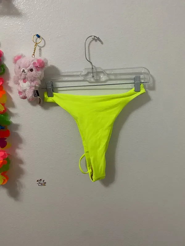 Neon bikini swim suit set Yellow - Image 2
