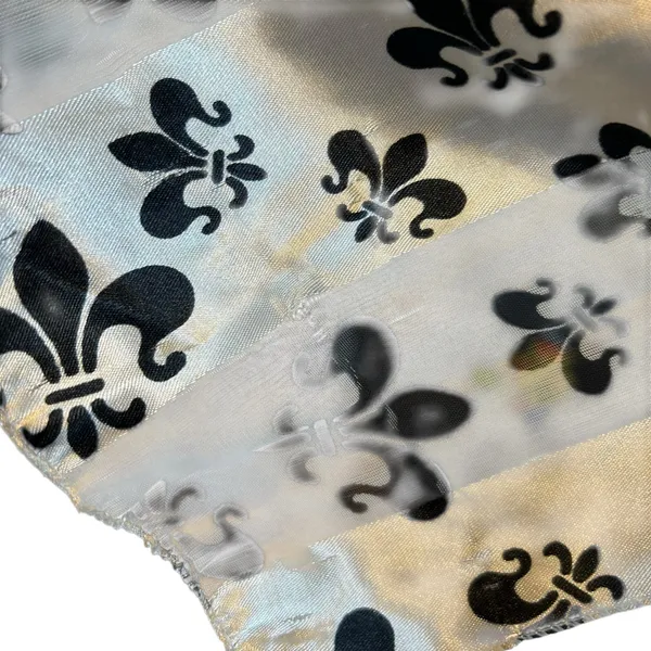 New Orleans Saints Scarf Lot of 2 Blue White Black fleur Del Lis Silk Feel Sport - Image 9