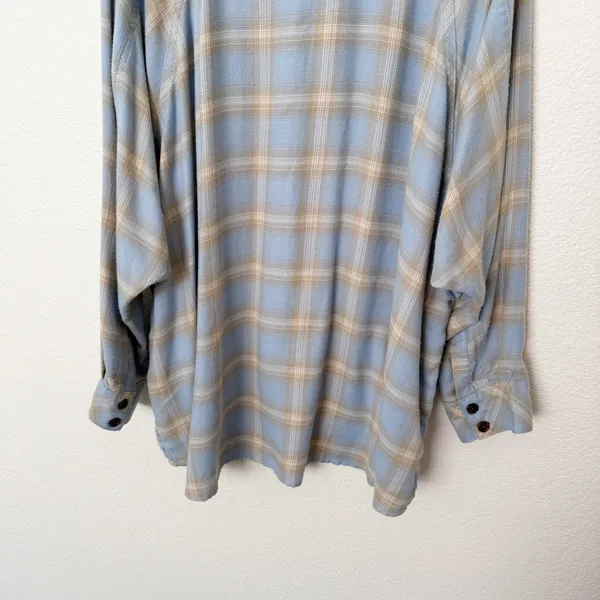 [Urban Outfitters] BDG Brendan Oversized Blue Flannel Plaid Shirt Size Medium M - Image 7