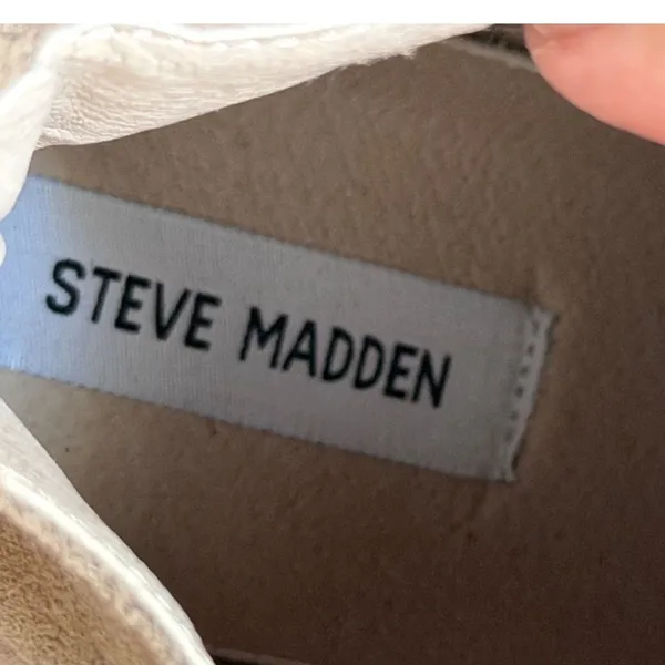 Steve Madden Marceline Taupe Suede Lug Sole Chelsea Ankle Boots Womens 10 - Image 6