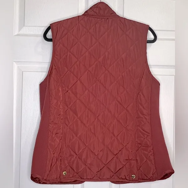 Adrienne Vittadini Women’s Quilted Vest - Burgundy - Size Large - Image 8
